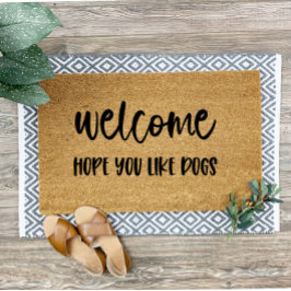 Hope You Like Dogs Welcome Mat Doormat ドアマット