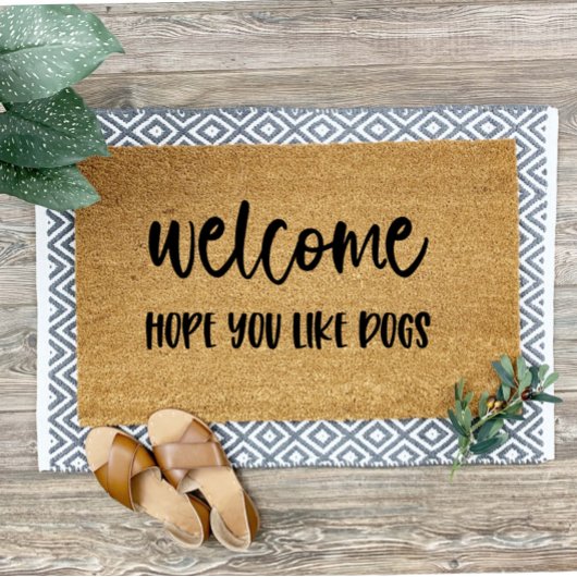 Hope You Like Dogs Welcome Mat Doormat ドアマット