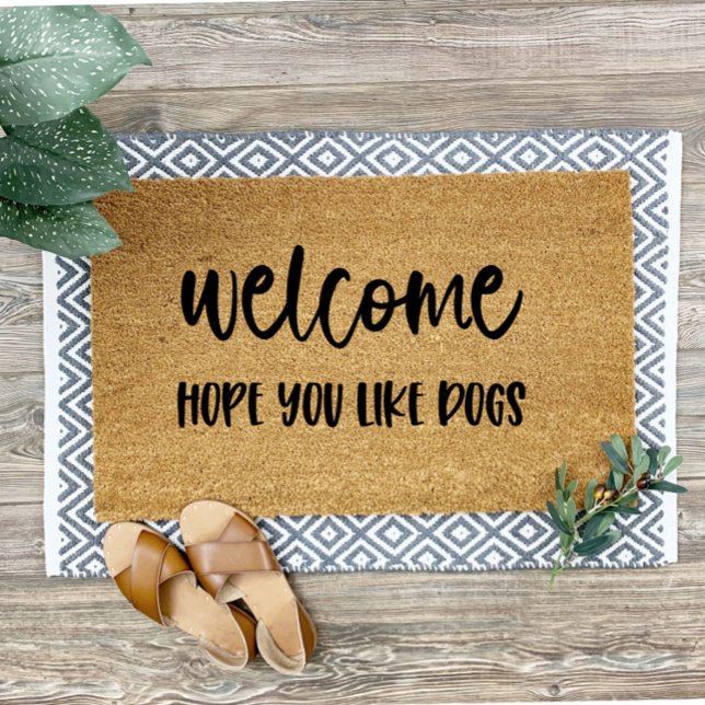 Hope You Like Dogs Welcome Mat Doormat ドアマット (クリエイターアップロード済み)