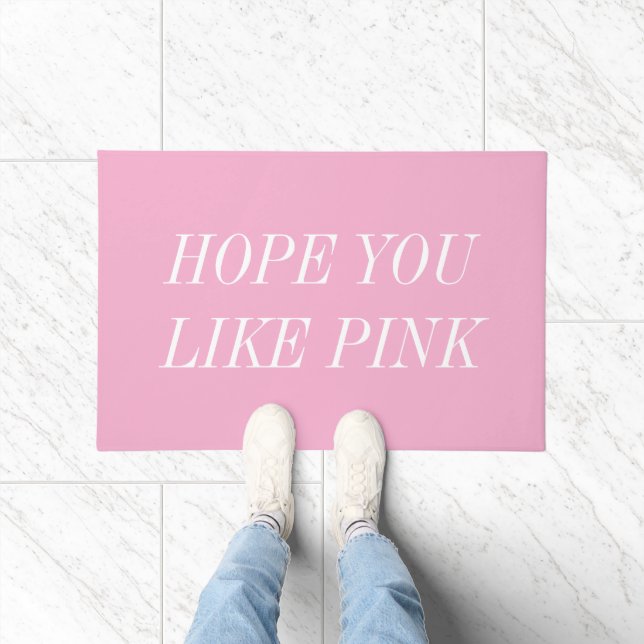 Hope You Like Pink Door Mat ドアマット (室内)