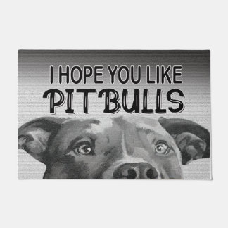  Hope You Like Pitbulls mat, Perfect Dog Gift ドアマット