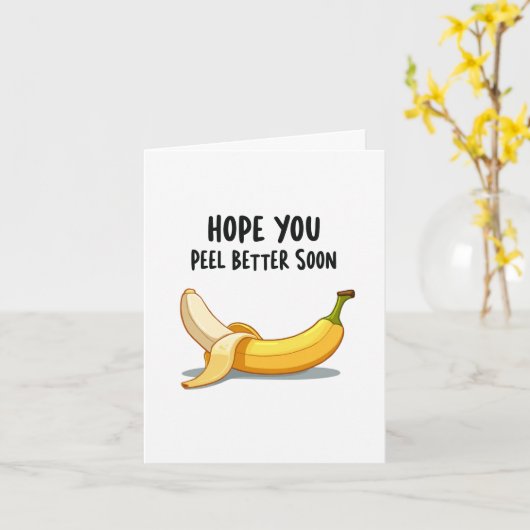 Hope You Peel Better Soon カード (黄色い花)