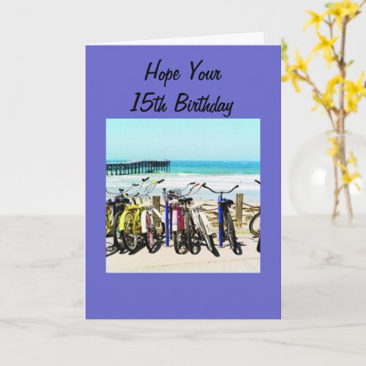 HOPE YOUR "15th" BIRTHDAY IS MEMORABLE! カード (黄色い花)