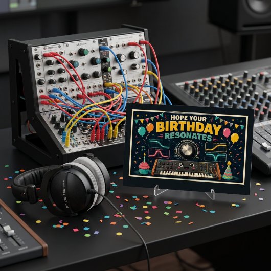 Hope Your Birthday Resonates! 🎉🎛️ ポストカード