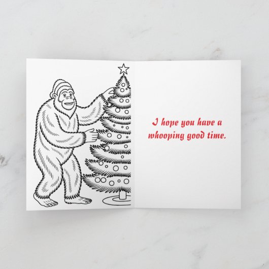 Hope your Christmas is a Whooping Good Time   カード (内部)