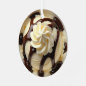 Hope your Christmas is Scoop-er! Ice Cream Pun メタルオーナメント (正面左)