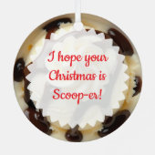 Hope your Christmas is Scoop-er! Ice Cream Pun メタルオーナメント (裏面)