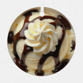 Hope your Christmas is Scoop-er! Ice Cream Pun メタルオーナメント (正面)