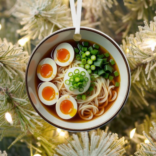 Hope your Christmas is Soup-er! Ramen Pun メタルオーナメント (インサイチュ)