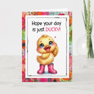 Hope Your Day Is Just Ducky Cute Duck Card カード