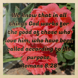 Hopeful Bible Verse Romans 8:28 Roses Christian ジグソーパズル