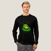Hopelessly Relaxed Frog – Chill and Carefree Vibes トライブレンドＴシャツ (正面全体)