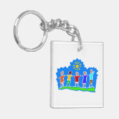 HopePTA Keychainの正方形のアクリルは2味方しました キーホルダー (正面左)