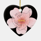 HOPES! – portrait floral minimal セラミックオーナメント (裏面)