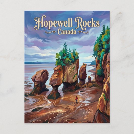 Hopewell Rocks Canada ポストカード (正面)