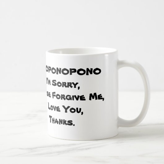 HOPONOPONOのコレクションは英語を襲います コーヒーマグカップ (右)
