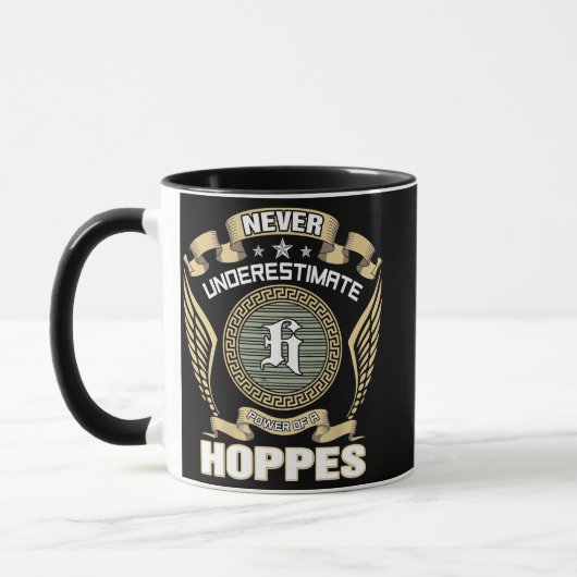 HOPPESの力を決して過小評価するな マグカップ (左)