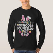 Hoppiest School Counselor Ever  Happy Easter Day Tシャツ (正面)