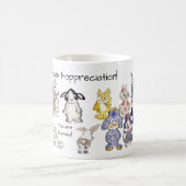 Hoppreciation 21のウサギのマグとのありがとう コーヒーマグカップ (中央)