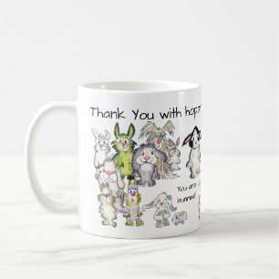 Hoppreciation 21のウサギのマグとのありがとう コーヒーマグカップ