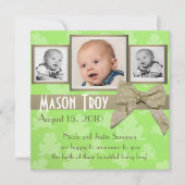 Hoppyベビー写真のお知らせ 案内状 (正面)