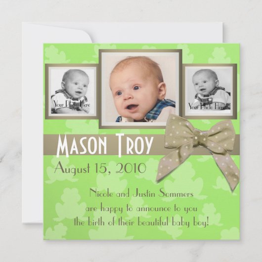 Hoppyベビー写真のお知らせ 案内状 (正面)