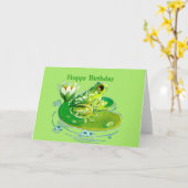 Hoppy誕生日カード(空白の) カード (黄色い花)