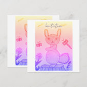 Hoppy Birthday Invitation 招待状 (正面/裏面)