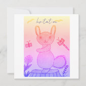Hoppy Birthday Invitation 招待状 (正面)