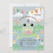 Hoppy Birthday Kids Party Invitation 招待状 (正面)
