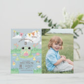 Hoppy Birthday Kids Photo Party Invitation 招待状 (スタンド正面)