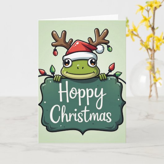 Hoppy Christmas カード (黄色い花)