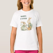 Hoppy Easter | うさぎ キッズTシャツ Tシャツ (正面)