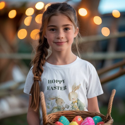 Hoppy Easter | うさぎ キッズTシャツ Tシャツ