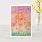 Hoppy Easter! カード (黄色い花)