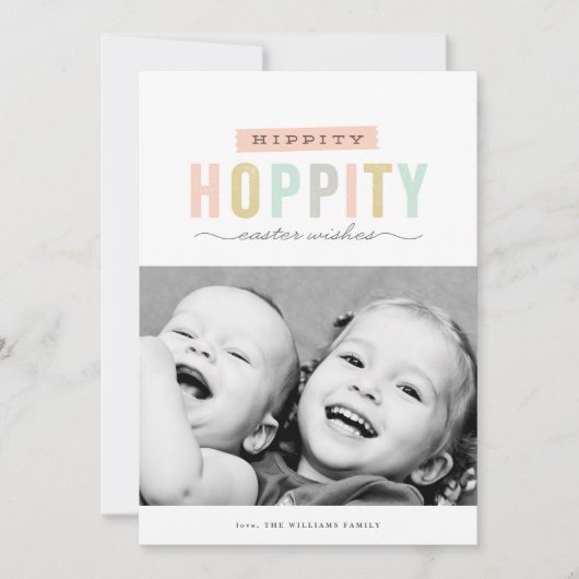 Hoppy Easter | 写真イースターカード シーズンカード (正面)