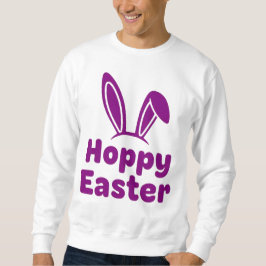 Hoppy Easter Bunny Ears | Minimalist Purple Holida スウェットシャツ