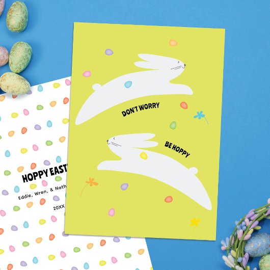 Hoppy Easter Bunny | Modern Minimal Easter  シーズンカード