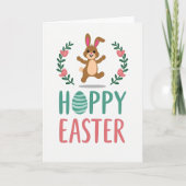 Hoppy Easter Bunny Themed Card カード (正面)
