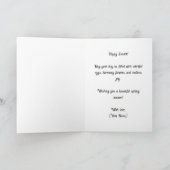 Hoppy Easter Card - Floral Bunny Frame カード (内部)