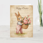 Hoppy Easter Card - Pastel Bunny Crowns カード (正面)
