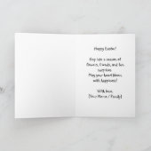 Hoppy Easter Card - Pastel Bunny Crowns カード (内部)