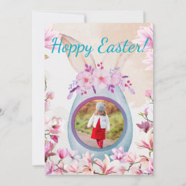 Hoppy Easter egg with photo 招待状