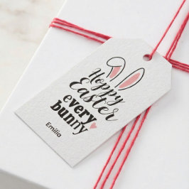 Hoppy Easter Every Bunny Custom Name ギフトタグ