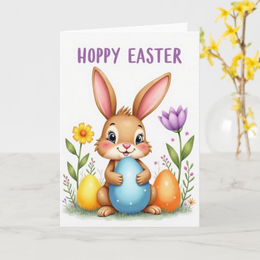 Hoppy Easter Friend Card カード (黄色い花)