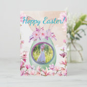 Hoppy Easter green egg photo 招待状 (スタンド正面)