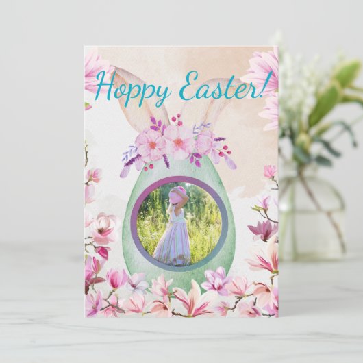 Hoppy Easter green egg photo 招待状 (スタンド正面)