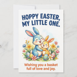 Hoppy Easter My Little One かわいいうさぎのイースター シーズンカード