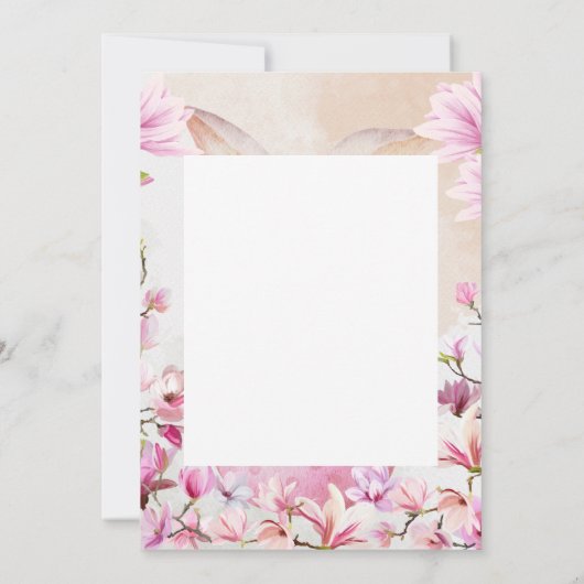 Hoppy Easter pink egg photo 招待状 (裏面)