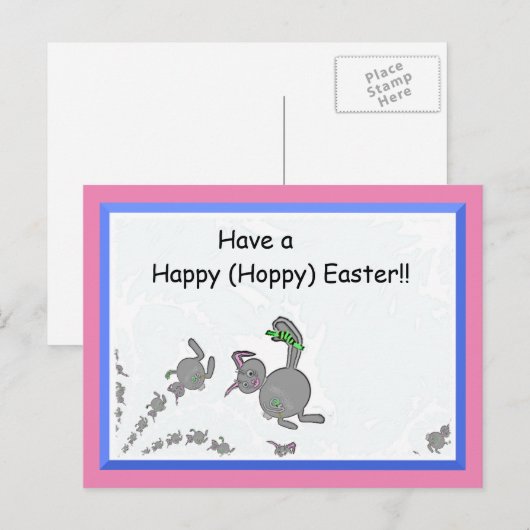 Hoppy Easter Postcard シーズンポストカード (正面/裏面)